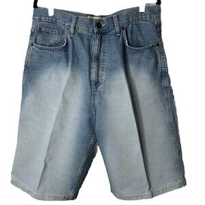 Foot Locker Shorts Men’s Sz 34 Blue Denim Graphic Pocket Cotton Casual Jean